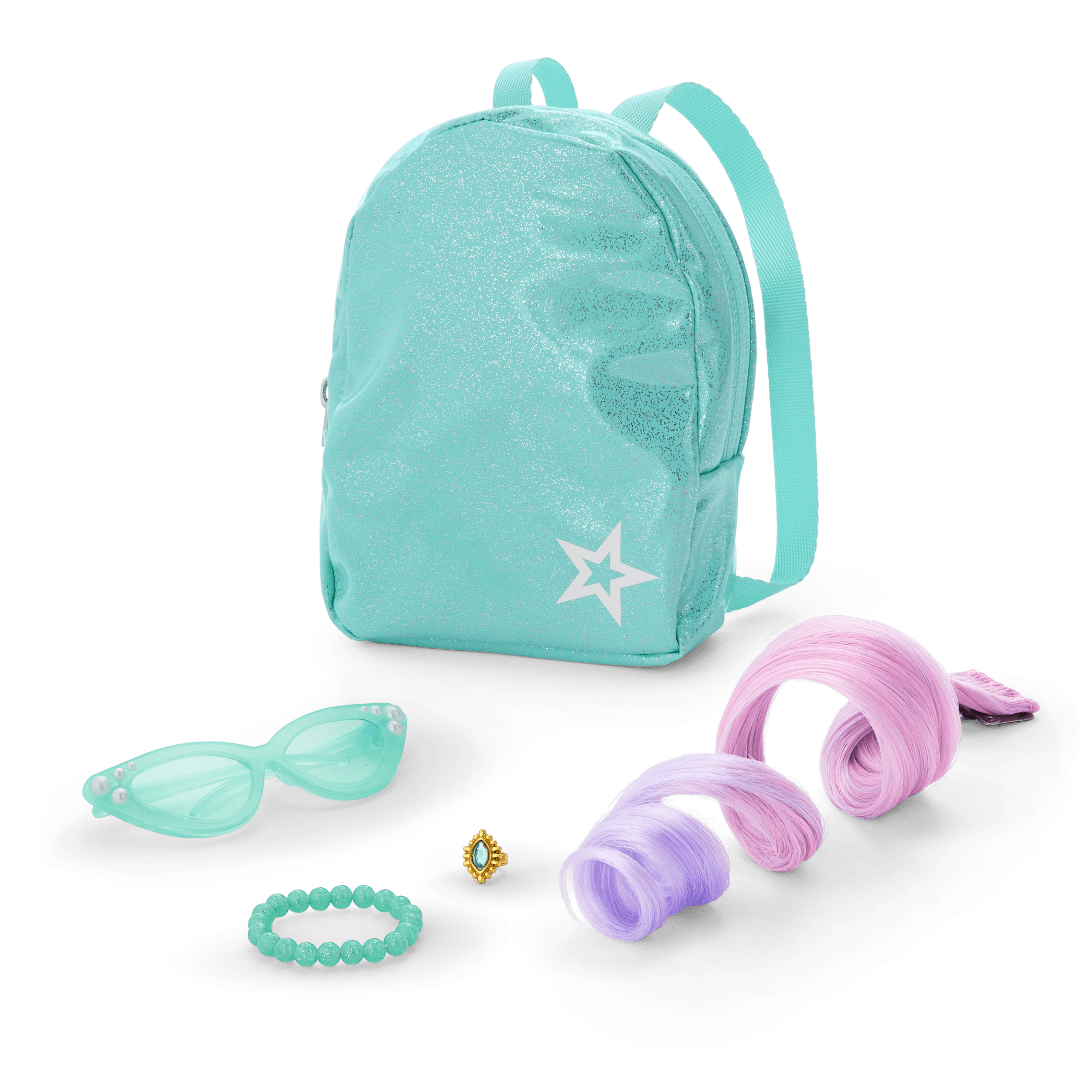 Glam Shimmering Ocean Outfit & Shimmering Sea Turtle Backpack & Accessory Set Bundle - Image 7