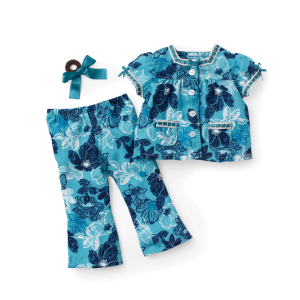 Nanea's™ Floral Pajamas for 18-inch Dolls (Historical Characters)