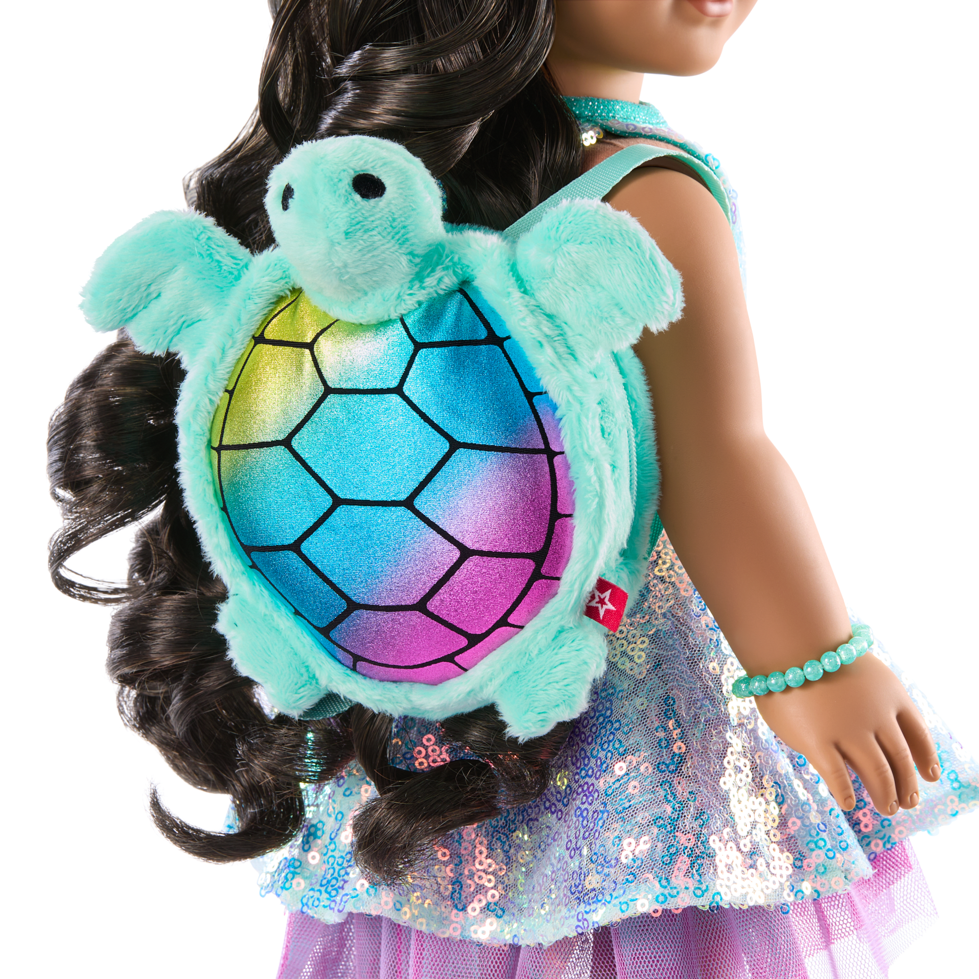 Glam Shimmering Ocean Outfit & Shimmering Sea Turtle Backpack & Accessory Set Bundle - Image 8